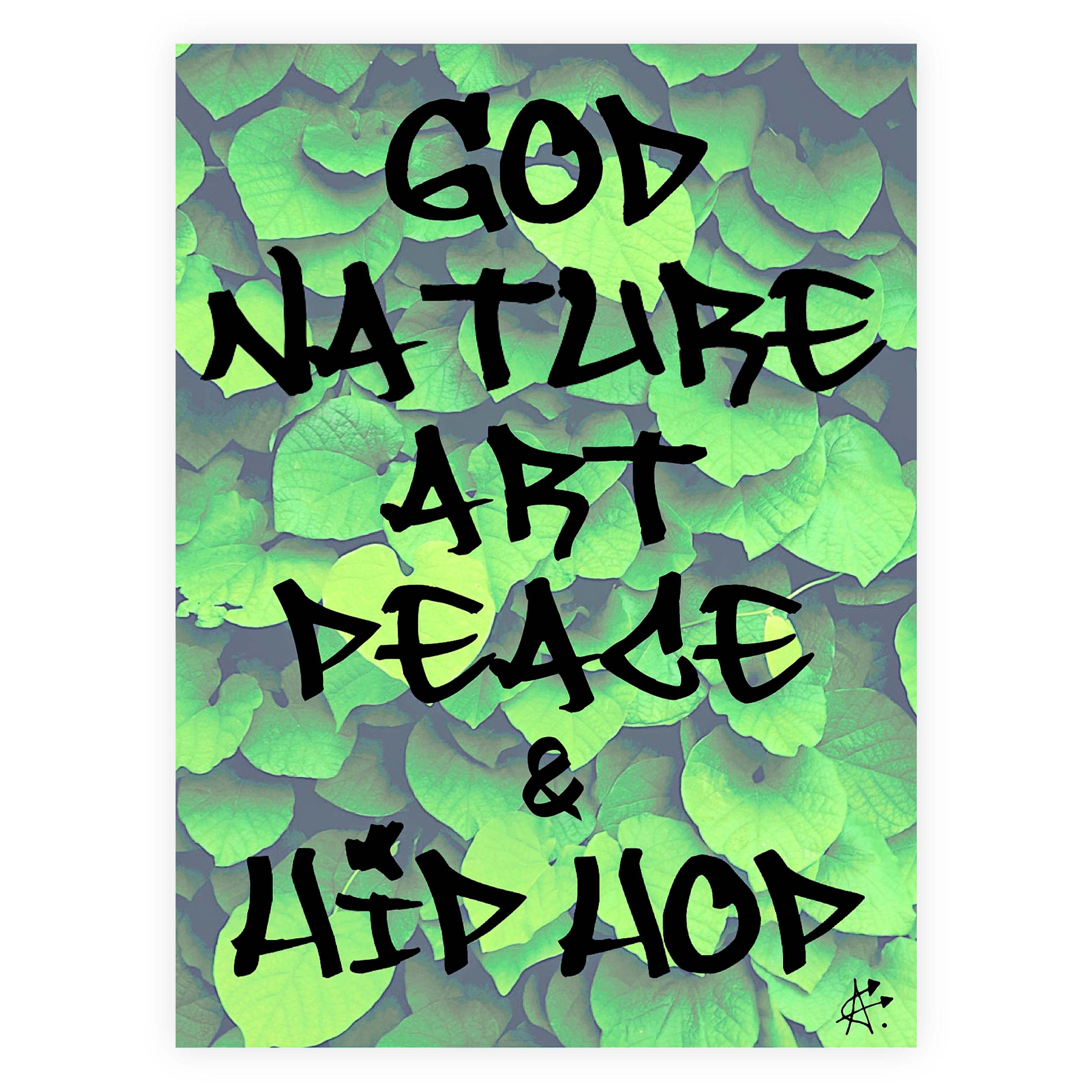 God Nature Art Peace & Hip Hop Sticker