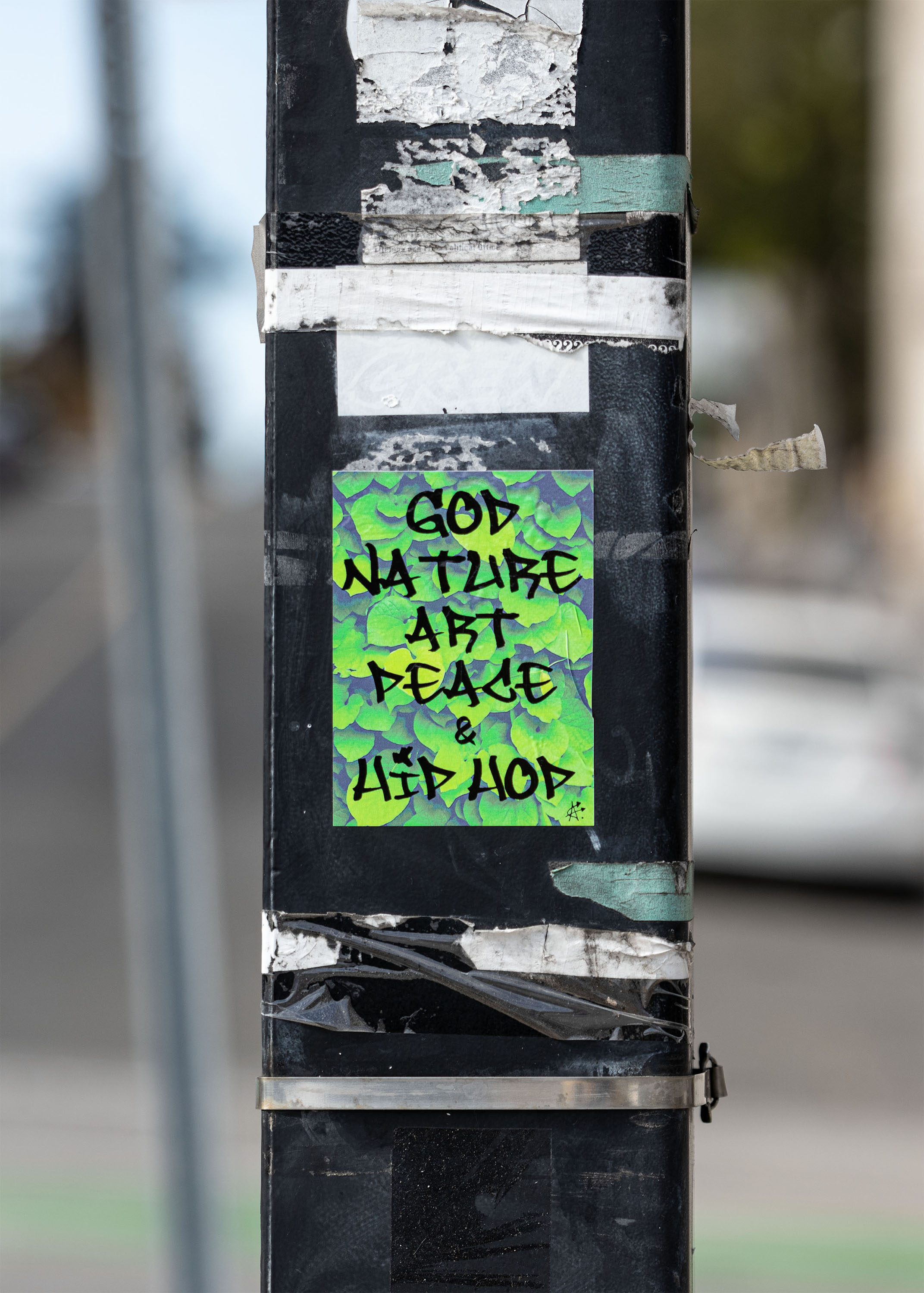 God Nature Art Peace & Hip Hop Sticker